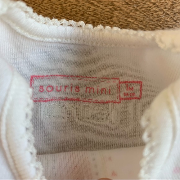 3/$10 SOURIS MINI Baby girl bodysuit 1m - Picture 2 of 5